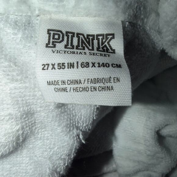 Victoria Secret Pink Monogram Logo Oversized Shower Wrap Around Elastic Towel - Picture 3 of 4